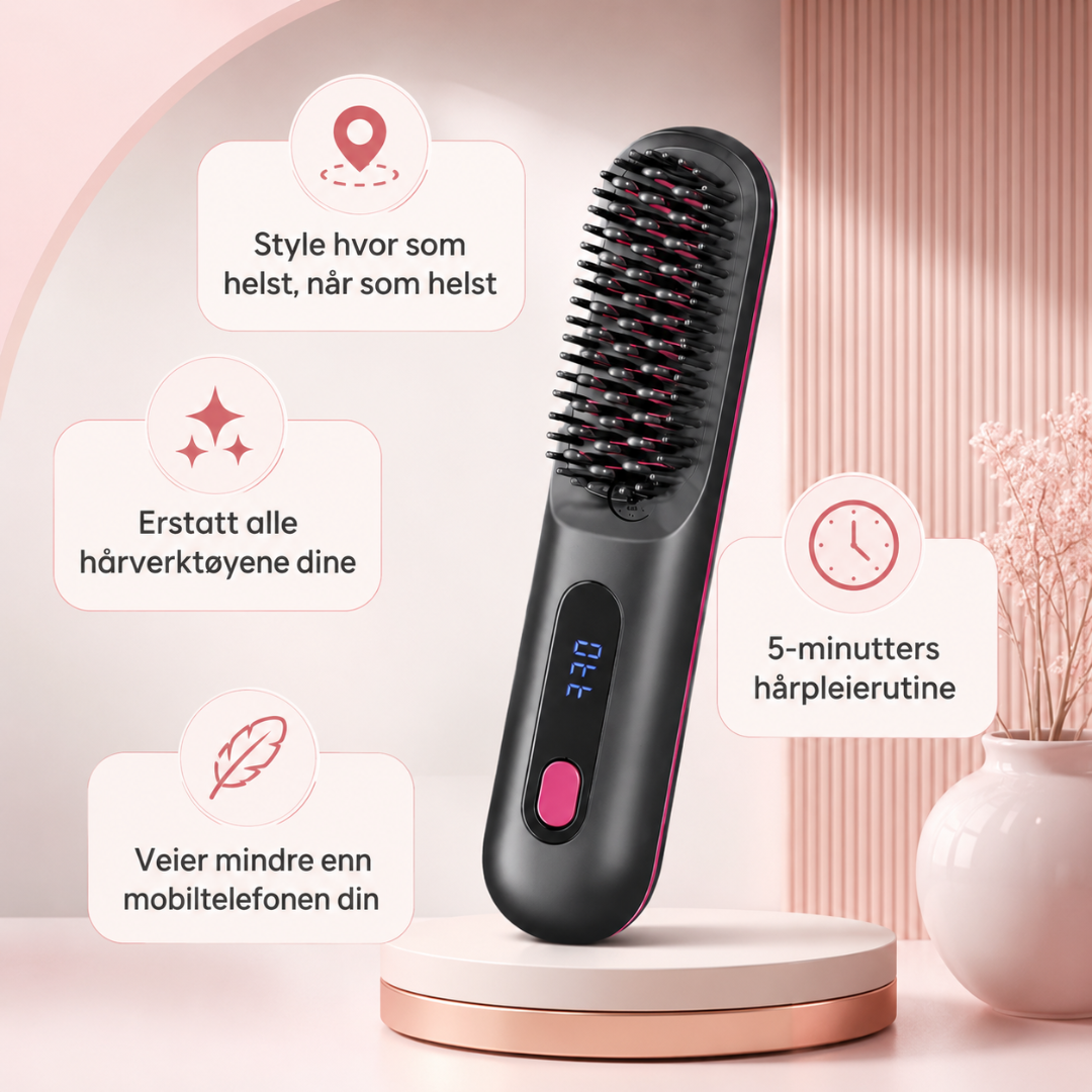 HeatBrush™ | Salonblødt Hår Når Som Helst, Hvor Som Helst