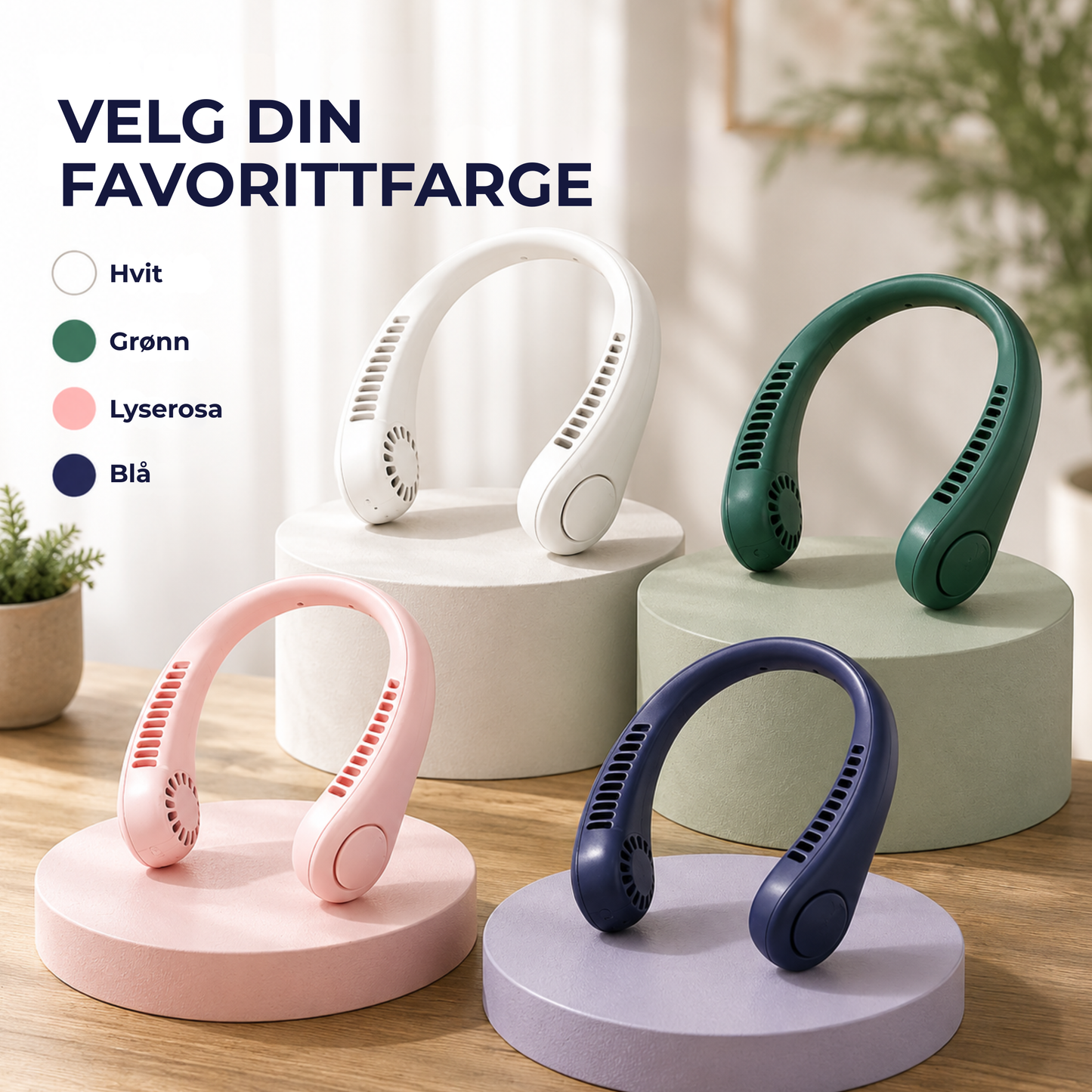 NeckBreeze™ | Bærbar, oppladbar nakkevifte for umiddelbar avkjøling