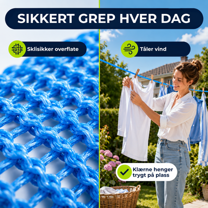 KlesGrep™ | Vindtett og sklisikker klessnor