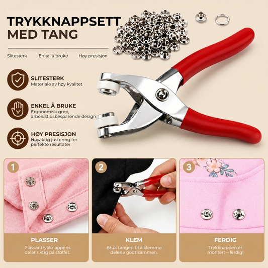 ButtonPro™ | Knappverktøy – Fest perfekte knapper på sekunder