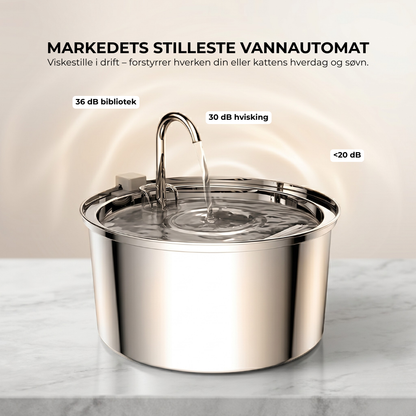 PurrFlow™ | Glemmer du også å bytte vannskålen? Her er løsningen katten din vil elske.