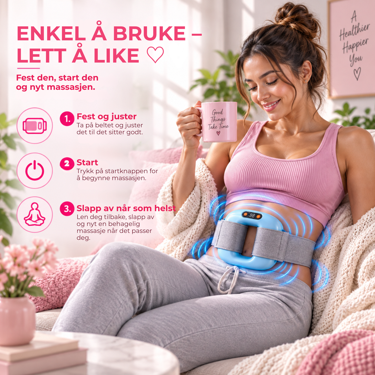 PulseBelt™ | Målrettet vibrasjonsmassasje når kroppen føles stram