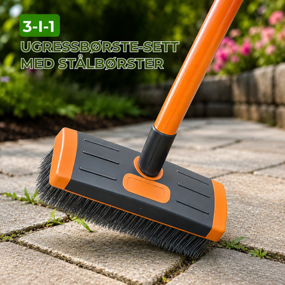WeedBrush Pro™ | 3-i-1 ugressbørste for fliser og fuger