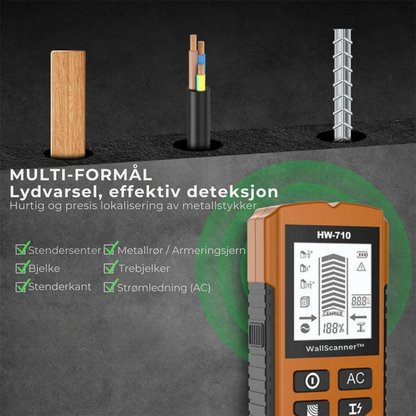 WallScanner™ | Unngå kostbare feil – finn stendere og ledninger i veggene dine