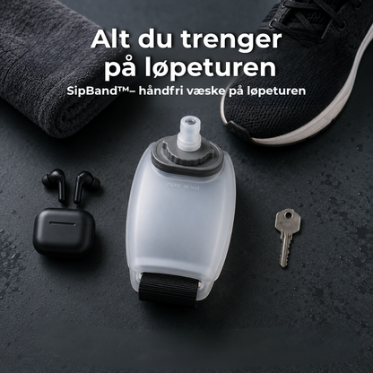 SipBand™ | Den lette håndfrie vannflasken for løping og trening
