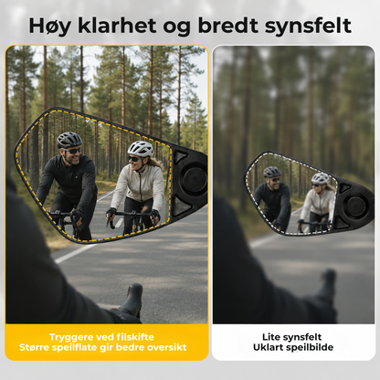 RideView™ | 360° Justerbart Bakspeil for Sykkelstyre