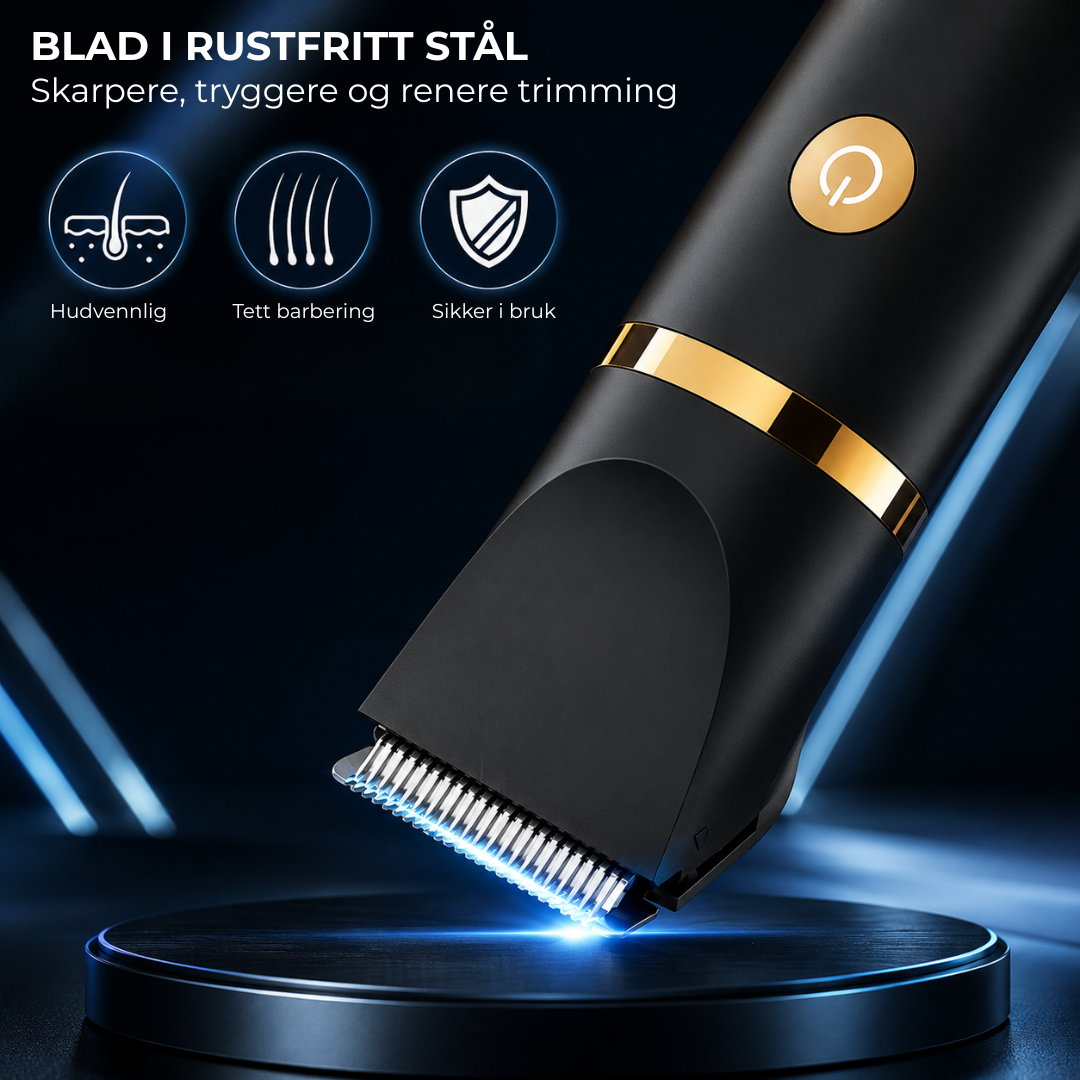 GroomMate™ | Vanntett 3-i-1 barbermaskin for hele kroppen