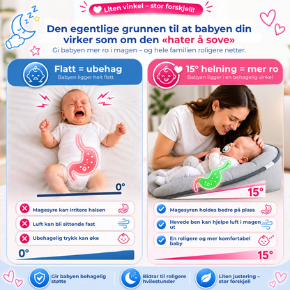 BabySkråpute™ | Komfortabel støtte etter mating