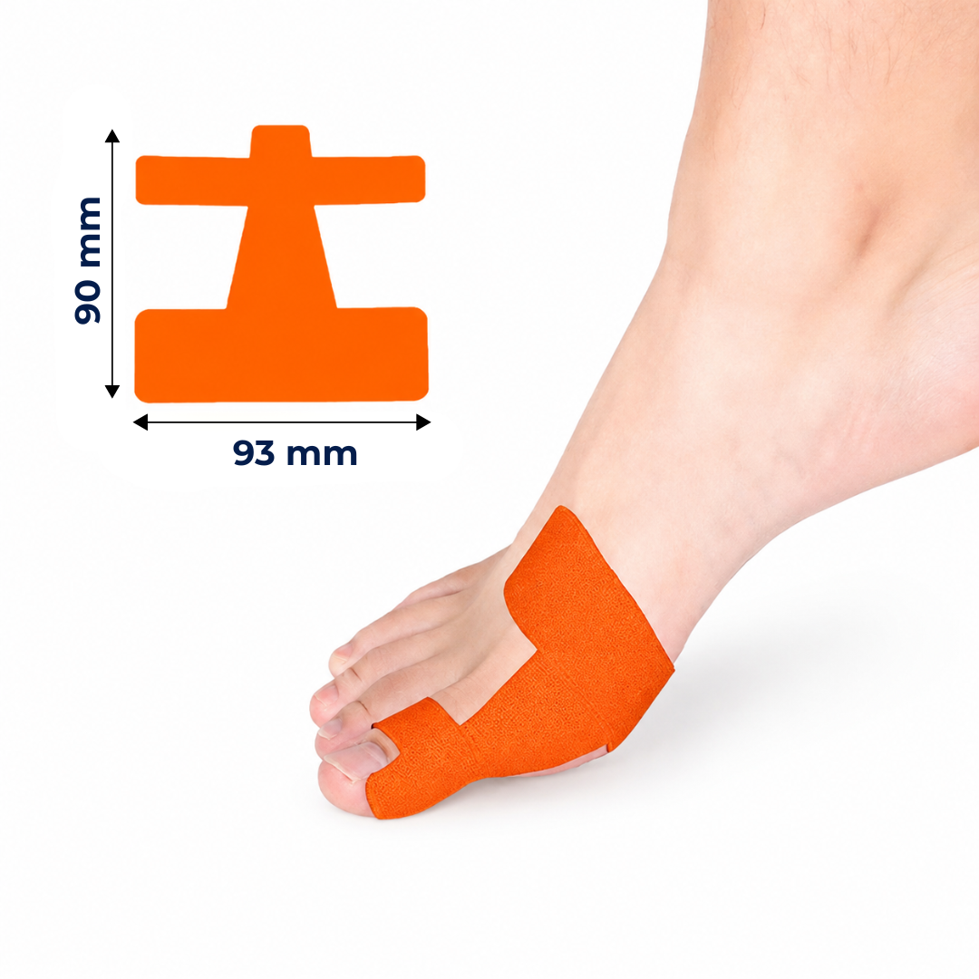 AlignTape™ | Ferdigklippet elastisk kinesiologitape for støtte ved hallux valgus