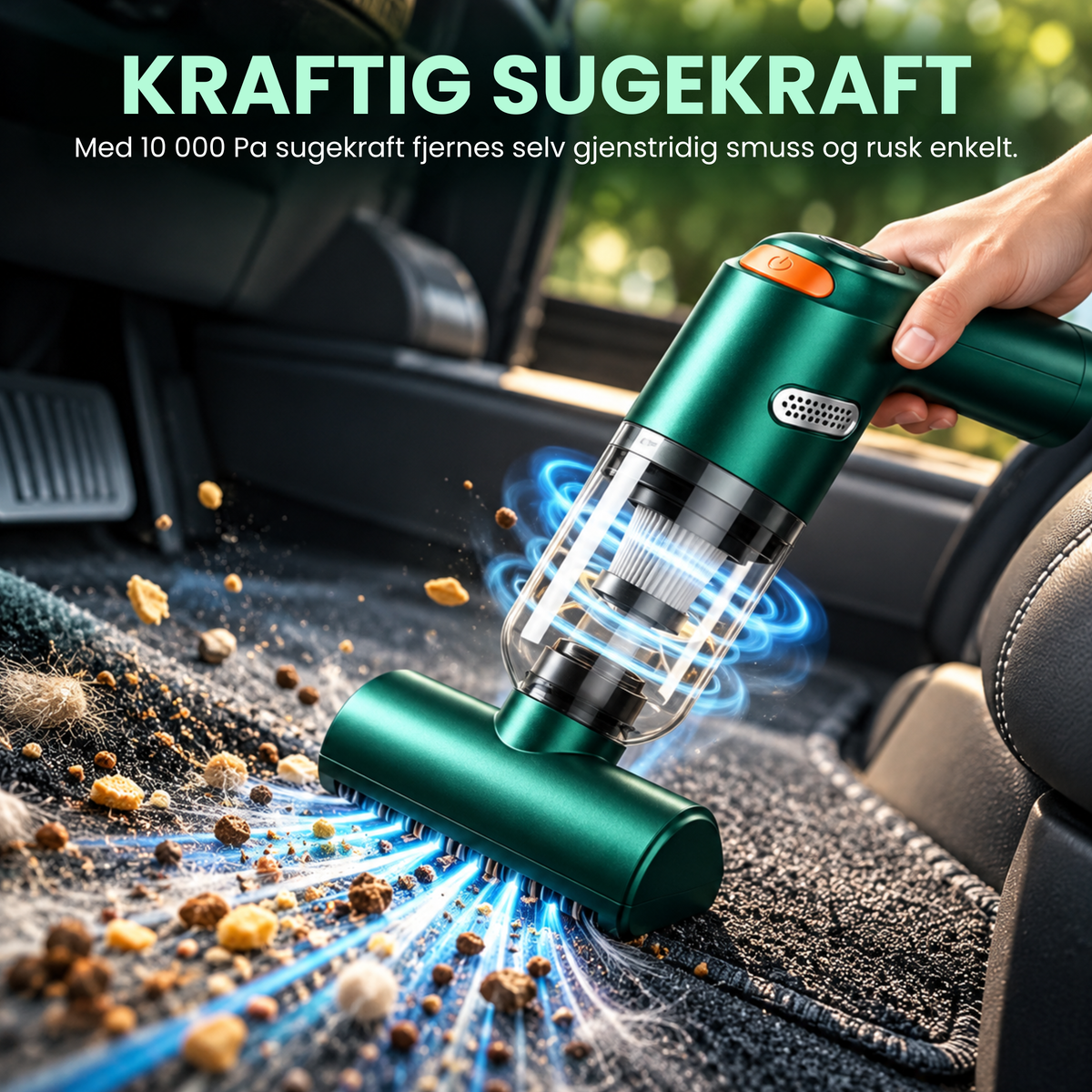StøvSnap™ | Kraftig ministøvsuger for en renere bil på få minutter