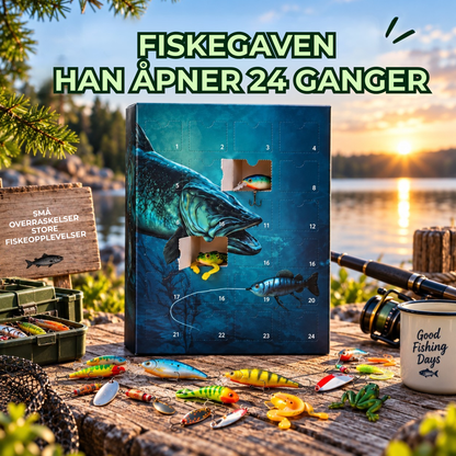 FiskeGavekalender™ | 24 overraskelser for den som elsker å fiske