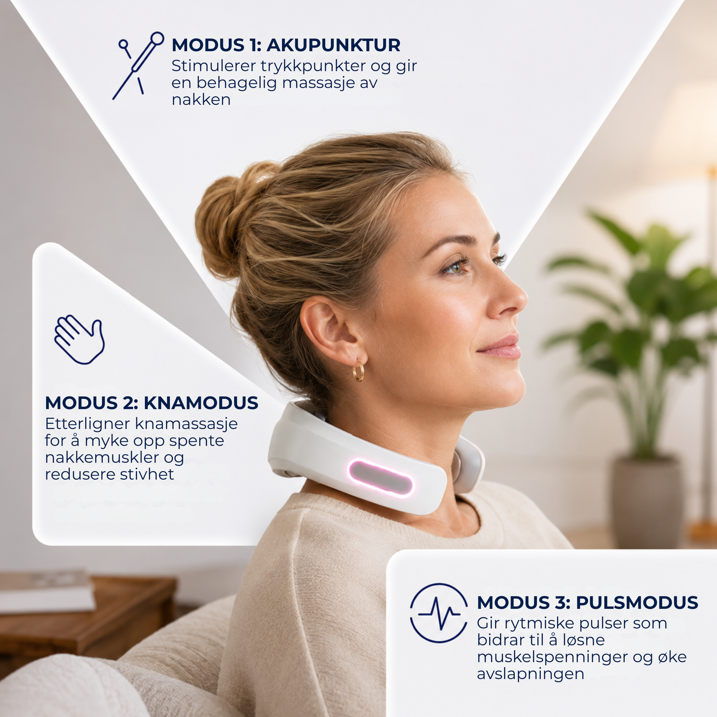 NeckPulse™ | Bli kvitt følelsen av stiv nakke, stramme skuldre og ubehag – på bare 15 minutter om dagen