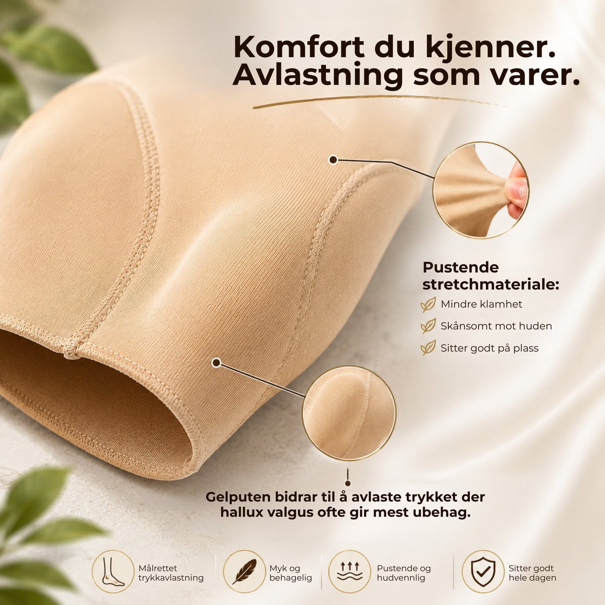 TåStøtte™ | Myk støtte for en mer naturlig tåposisjon
