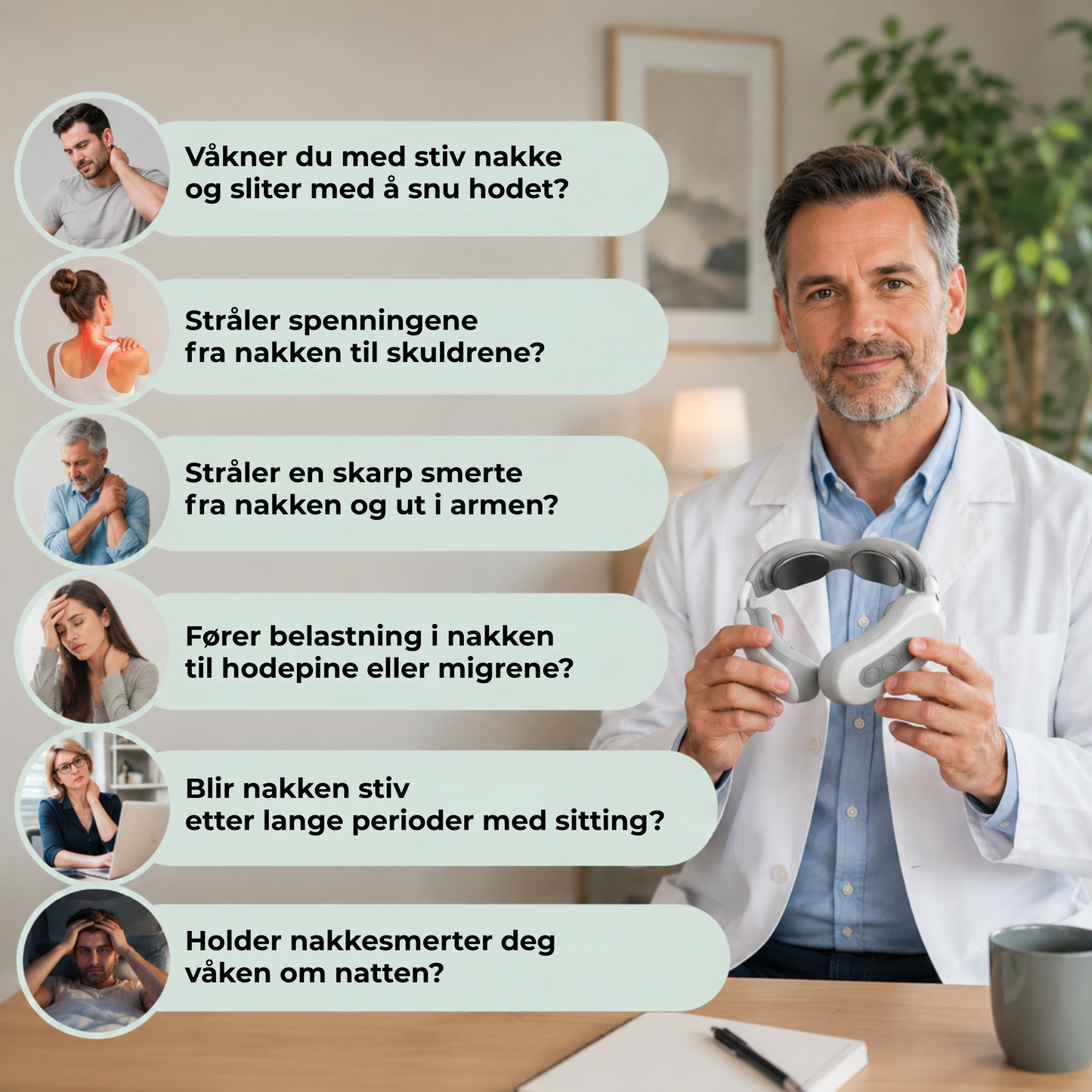 Neckiva™ | Dyp avspenning med varme for nakke og skuldre