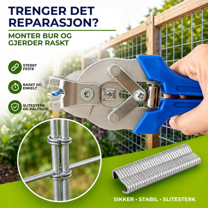 ClipMaster™ | Fest netting på sekunder – uten å tvinne ståltråd for hånd