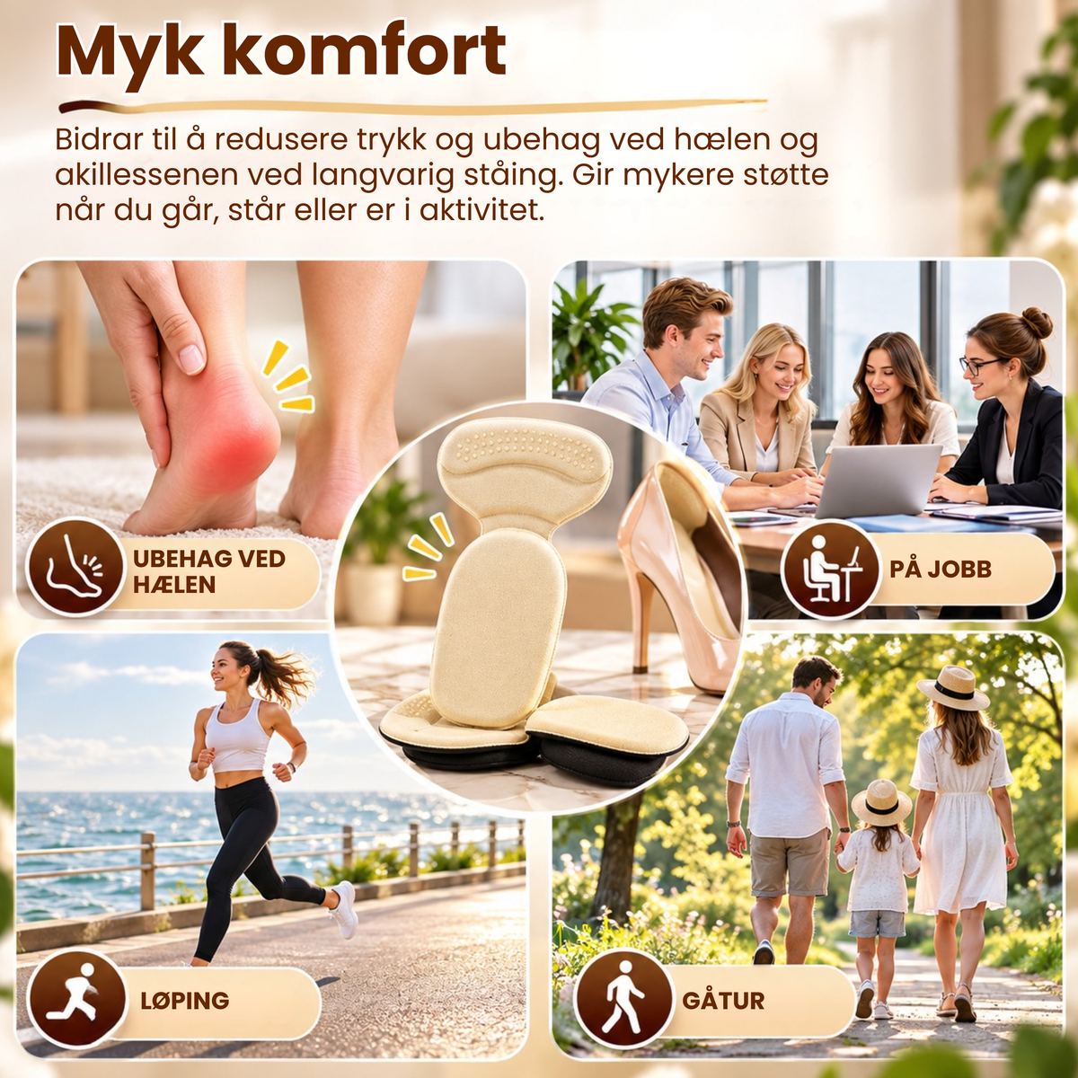 HeelGrip Pads™ | Stopp hælglipping og gjør skoene mer behagelige igjen