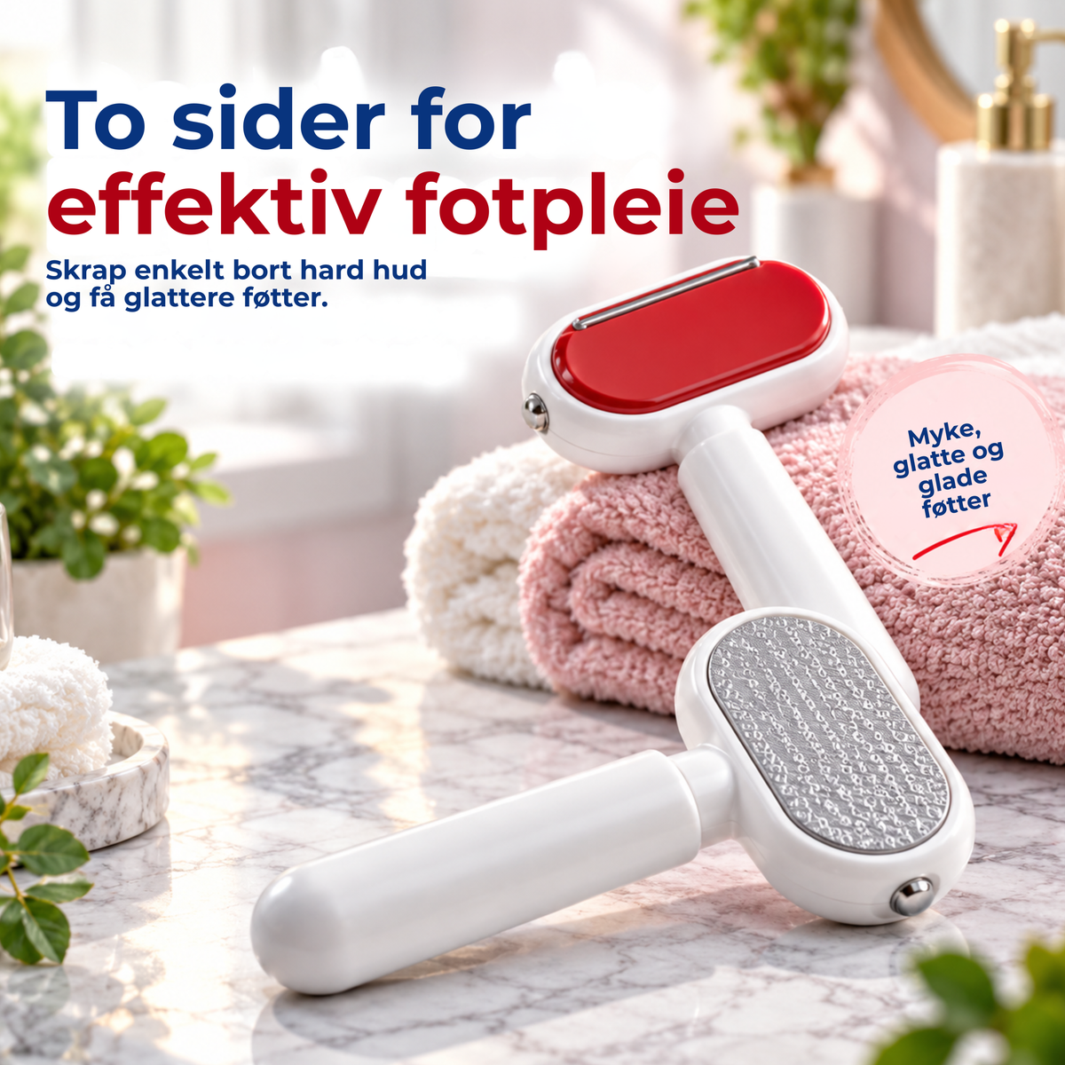 FootRefiner™ | Fjern hard hud og få mykere hæler