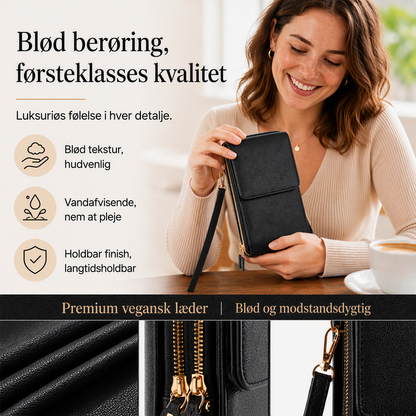 Lædertaske med tyverisikring