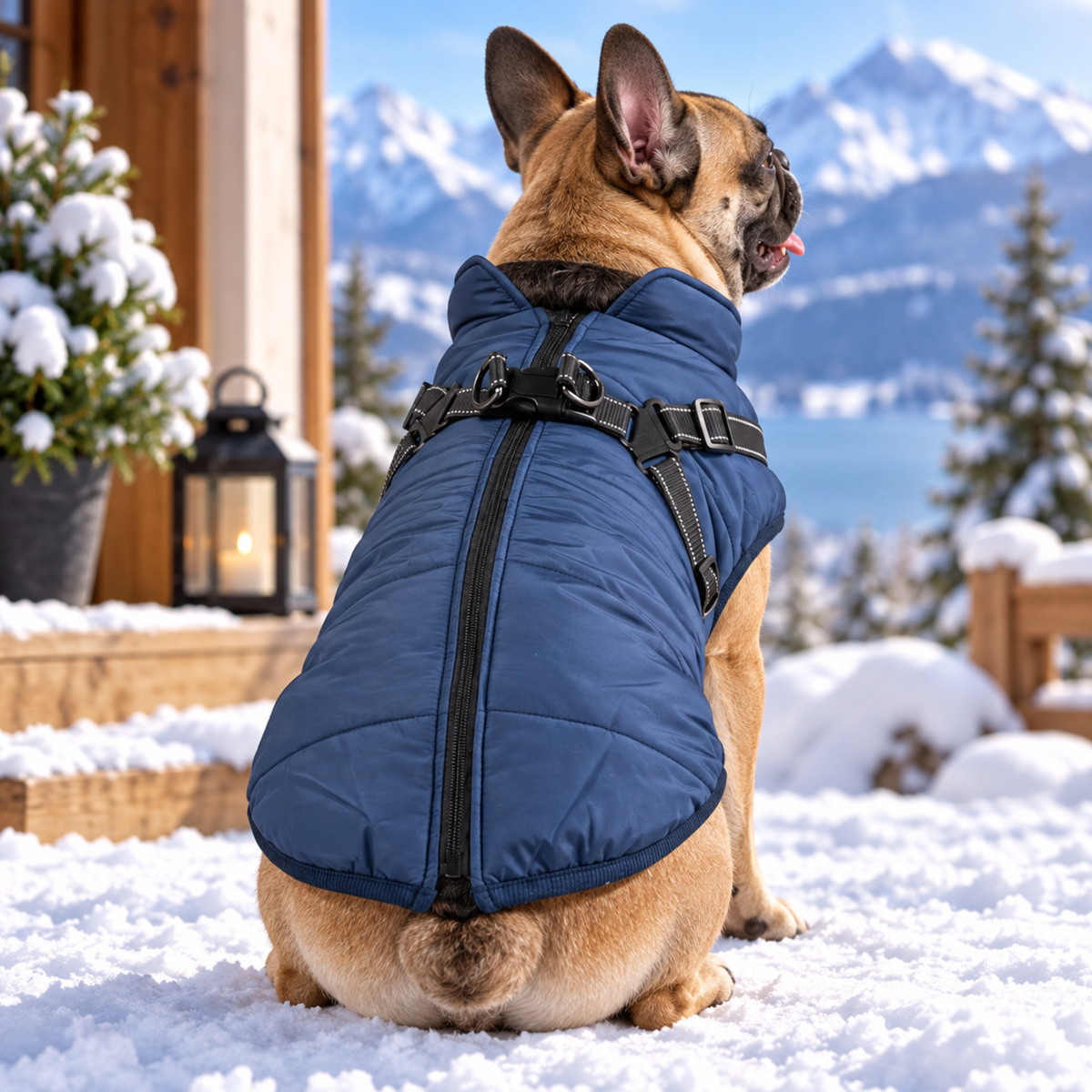 PawCoat™ | Vinterjakke med innebygd sele – Klar på sekunder