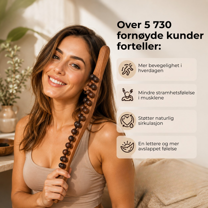 WoodRoll™ | Gua Sha-massasjerulle i tre