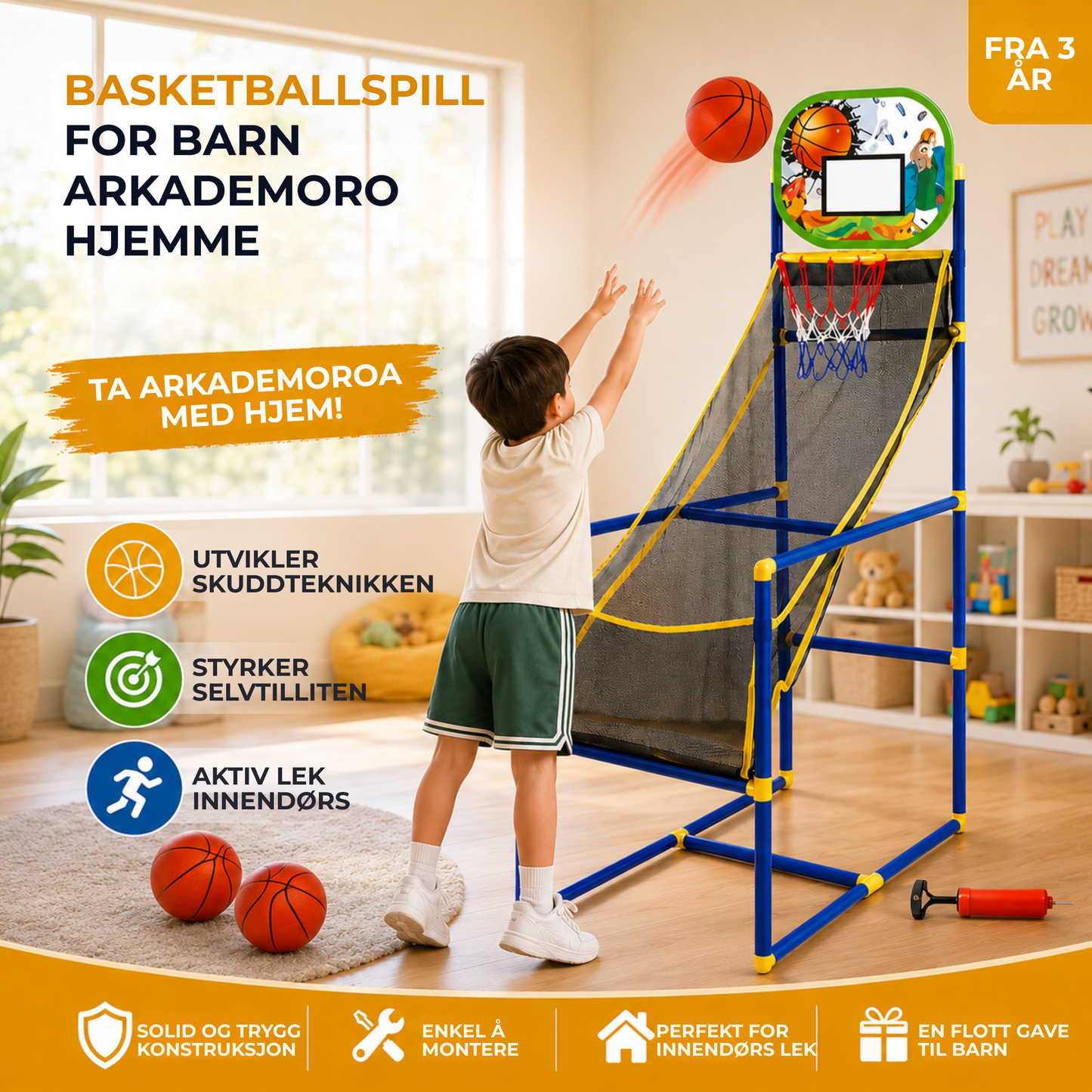 HoopBuddy™ | Basketballkurven som holder leken i gang