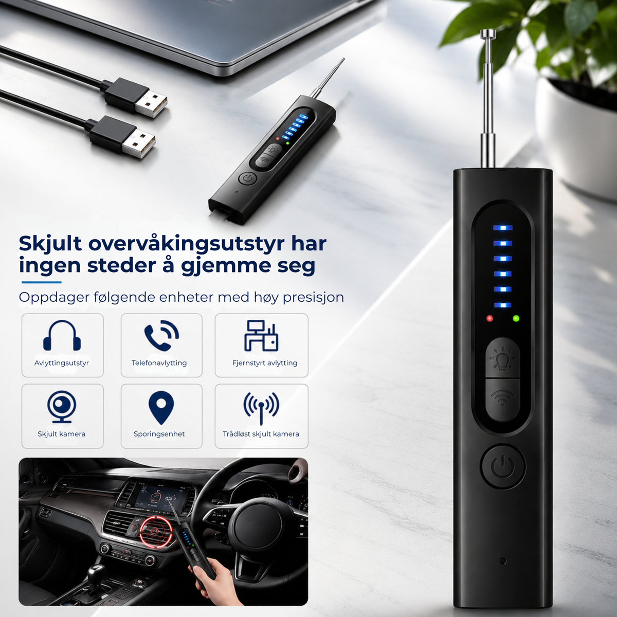 PrivacyScan™ | Detektor for skjulte kameraer