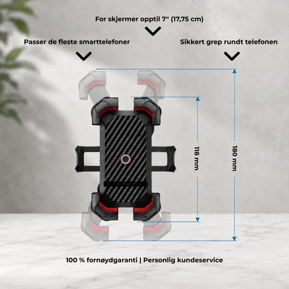 RideGrip™ | Telefonholder for sykkel og motorsykkel – 360° støtdempende