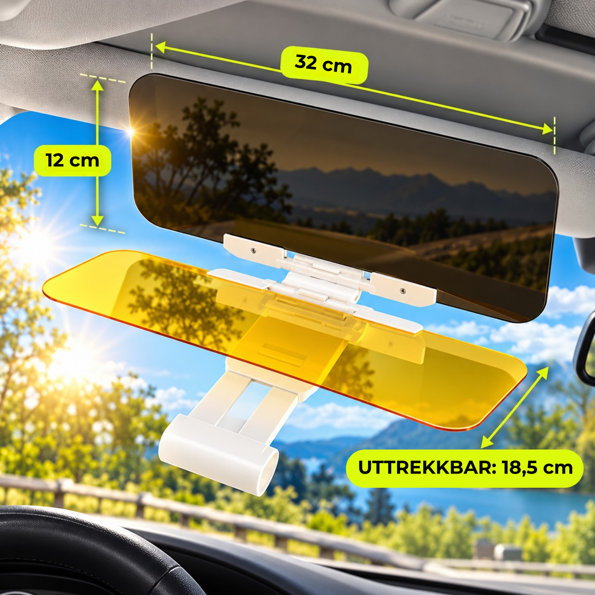 DriveShade Clip™ | Mindre blending – bedre sikt bak rattet