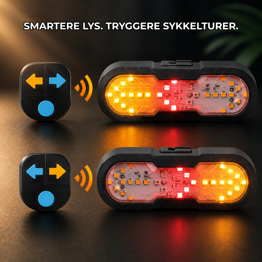 RideSignal™ | Trådløse blinklys for sykkel – bli sett i mørket