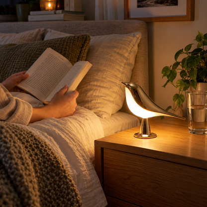 LysPip | Trådløs fuglelampe med varmt, dimbart lys