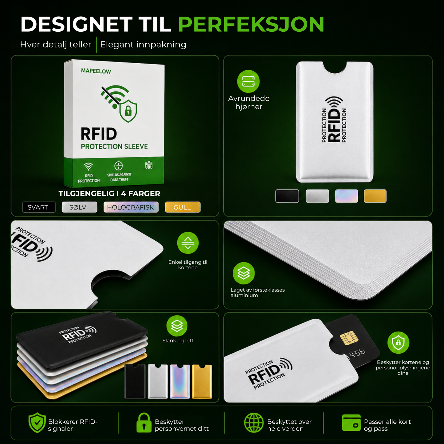 CardProtect™ | RFID-kortholder som beskytter kortene dine mot trådløs skimming