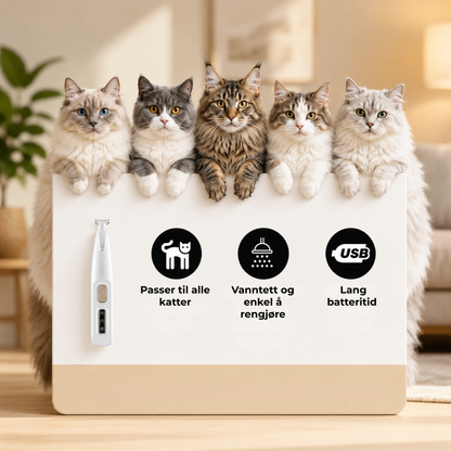 StilleTrimmer™ | Trådløs Pelstrimmer for Hund og Katt