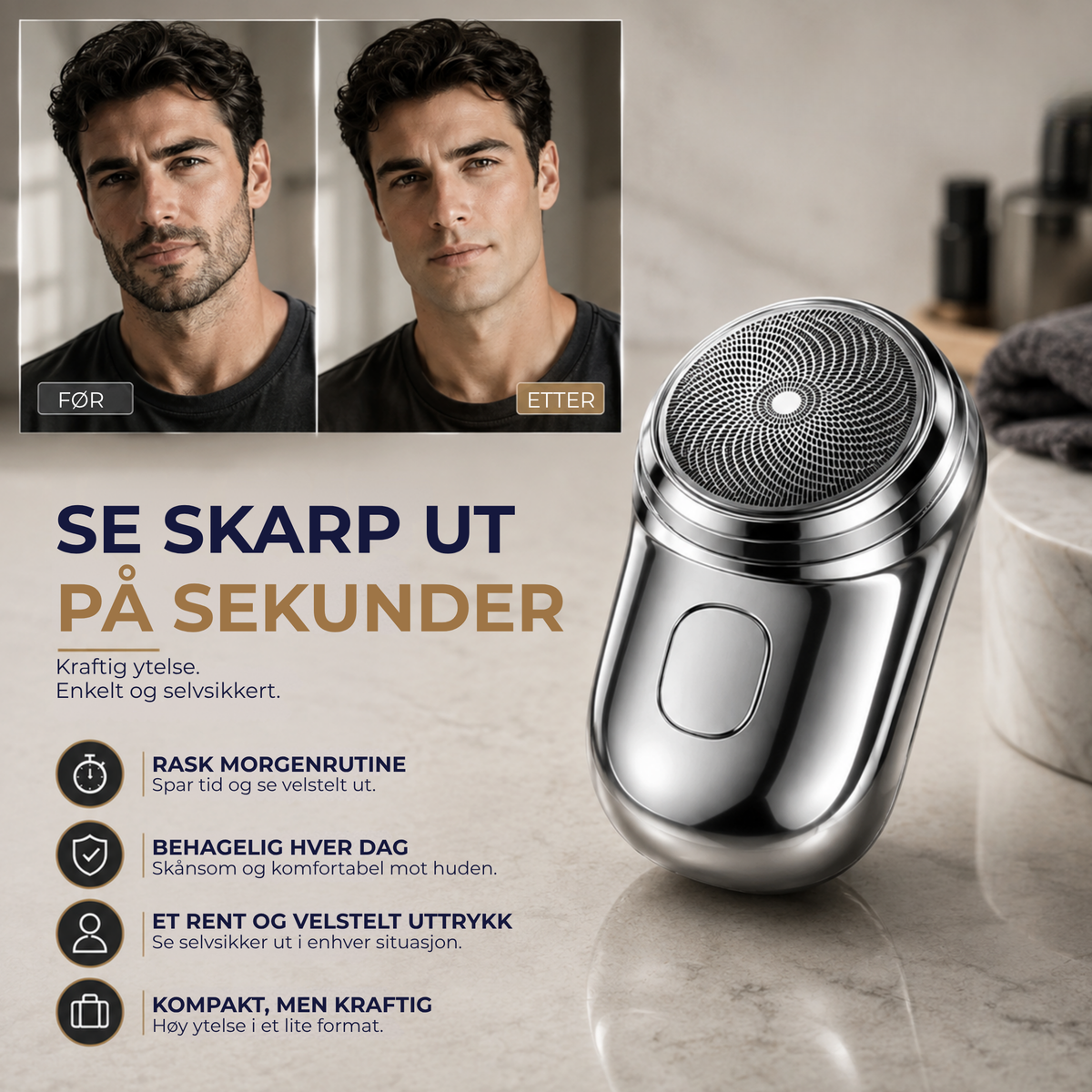 MiniBarberer™ | Kompakt barbermaskin for rask og jevn barbering