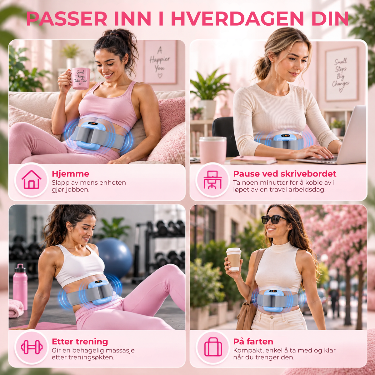 PulseBelt™ | Målrettet vibrasjonsmassasje når kroppen føles stram
