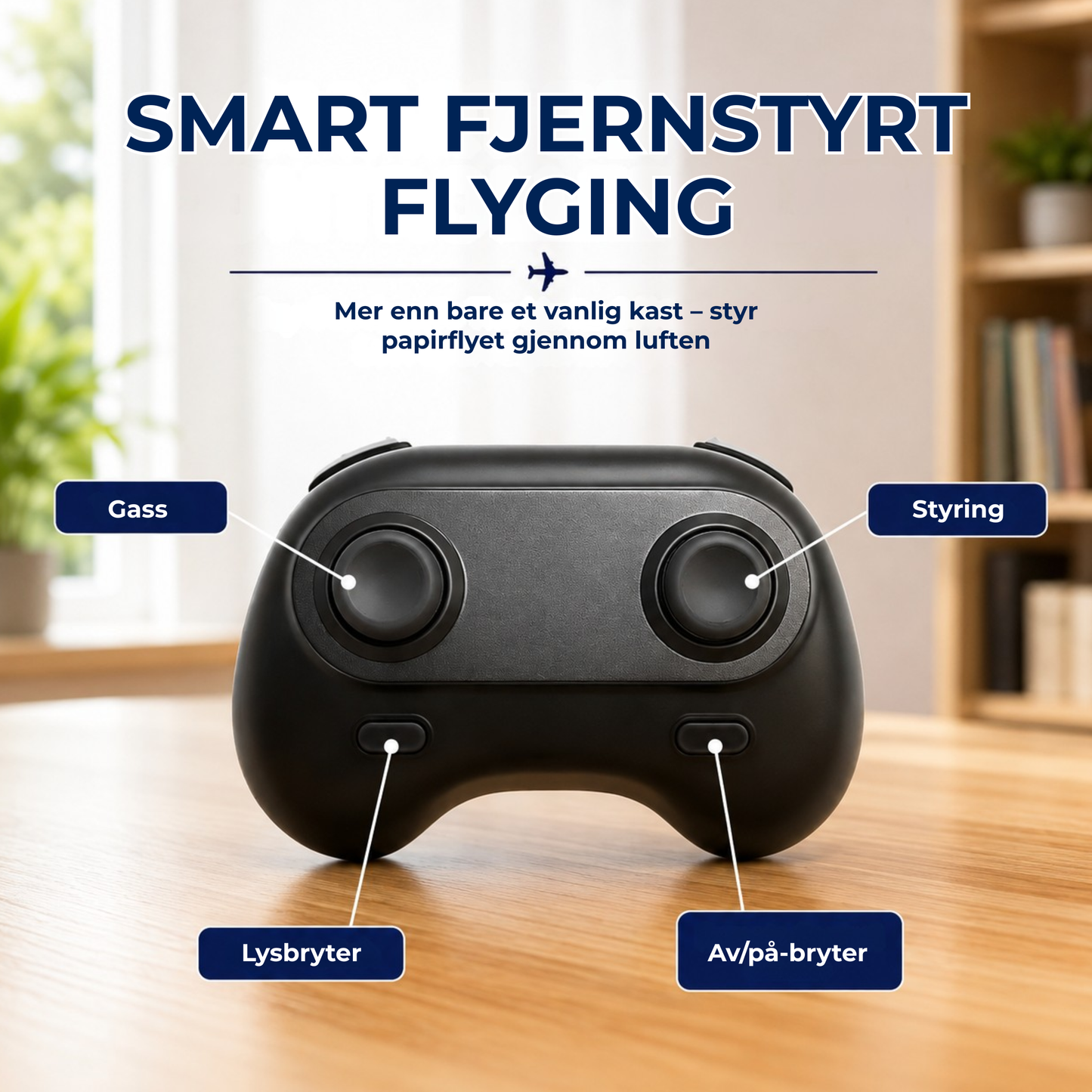 AeroFold™ | Gjør papirflyet fjernstyrt