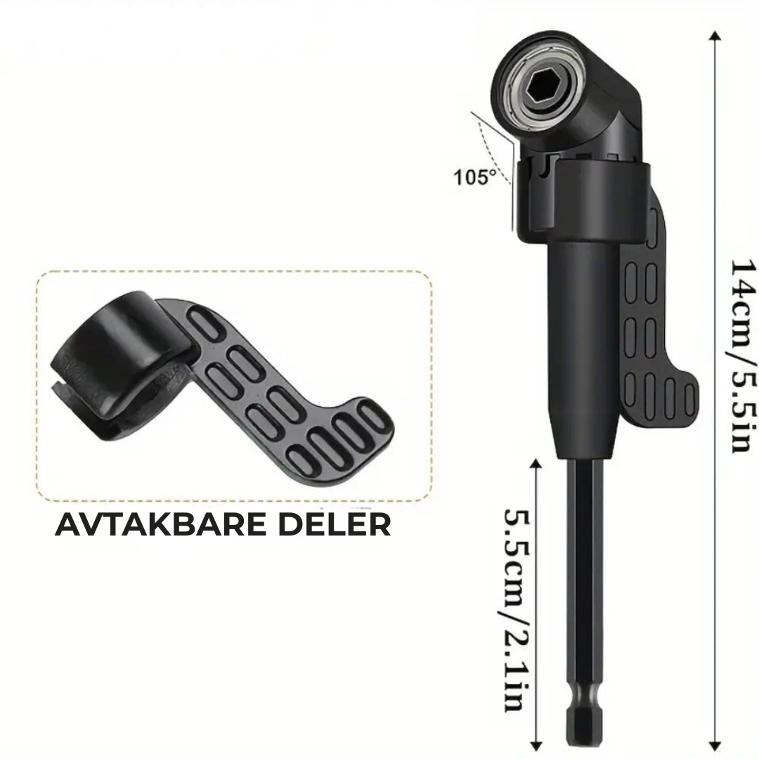 SmartAngle™ Borrvinkeladapter | Nå Trange Rom med Letthet