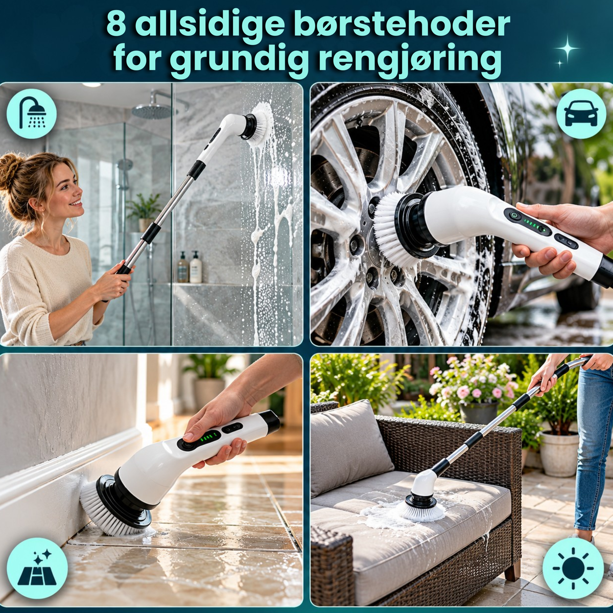 Svirro™ | Trådløs Roterende Rengjøringsbørste