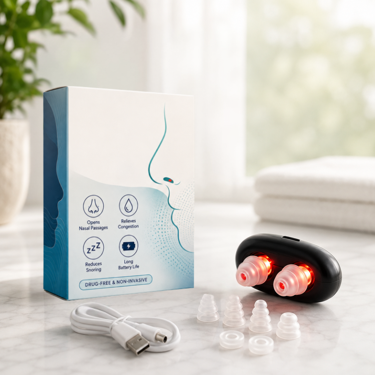 BreatheLight™ | Rødlysterapi mot tett nese