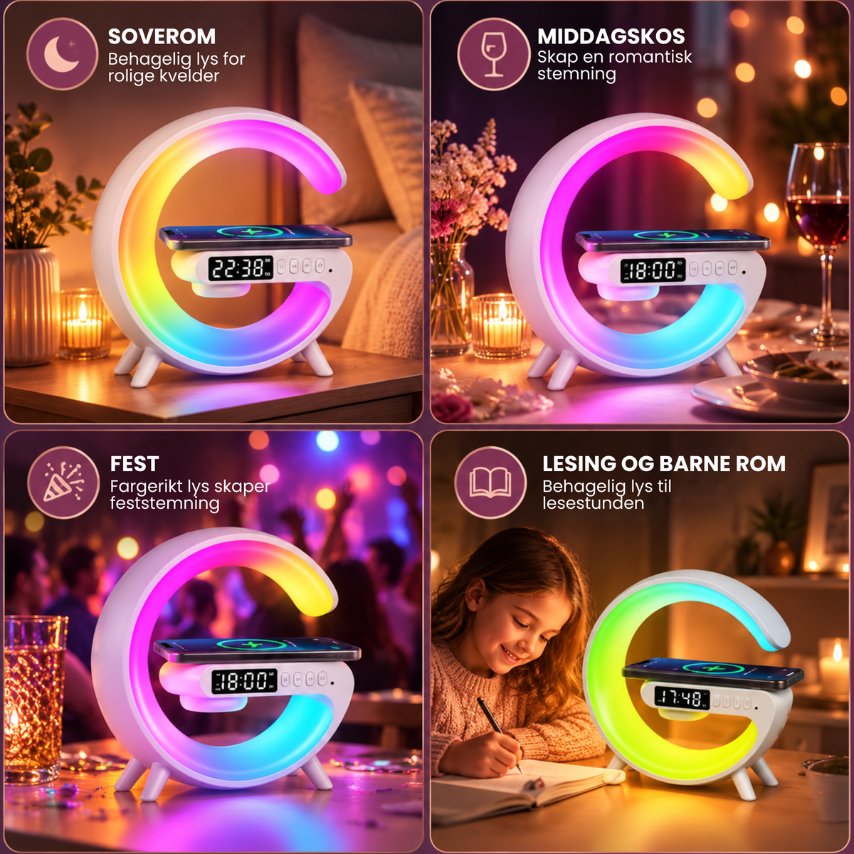 NattBase | Lad mobilen, spill musikk og skap stemning med én enhet