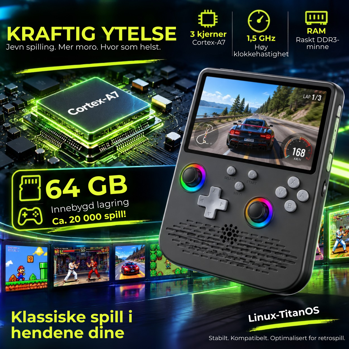 RetroPlay 5™ | Klassiske spill. Én konsoll. Spill hvor du vil