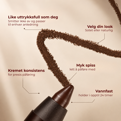 LineMuse™ | Slutt å rette på eyelineren. Påfør én gang. Ser bra ut hele dagen.