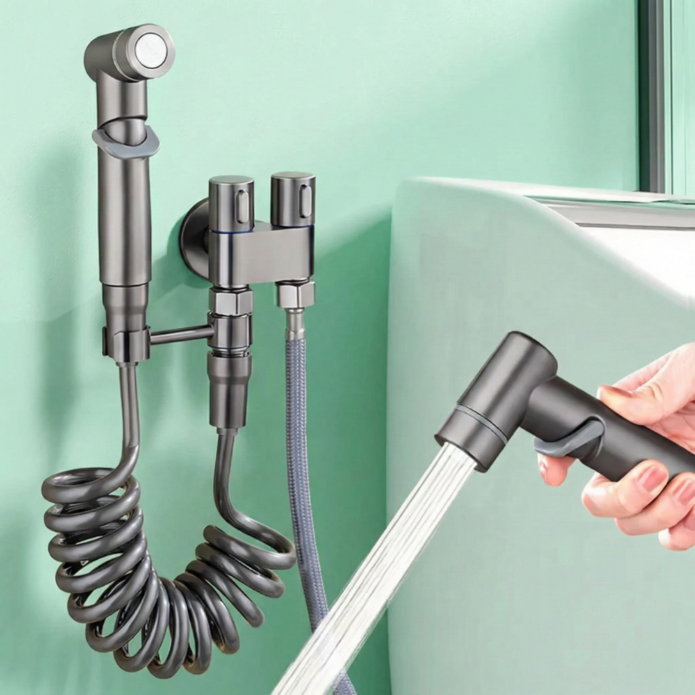 PureSpray™ Bidetsett | Premium Justerbart Høytrykks Bidetsett
