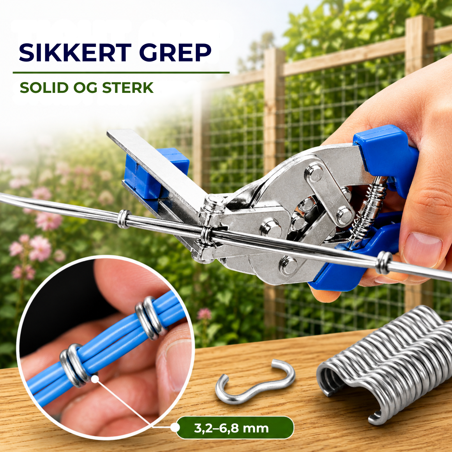 ClipMaster™ | Fest netting på sekunder – uten å tvinne ståltråd for hånd