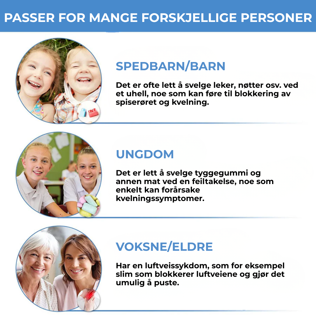 BreatheSafe™ | Gjenbrukbart nødutstyr for å åpne luftveiene