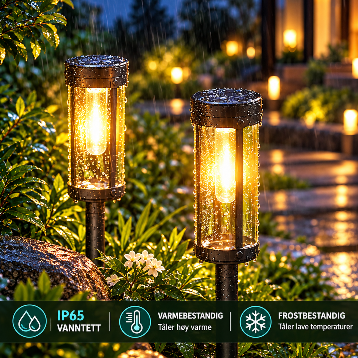 KveldsBluss™ | Stemningsfull hagebelysning med solenergi