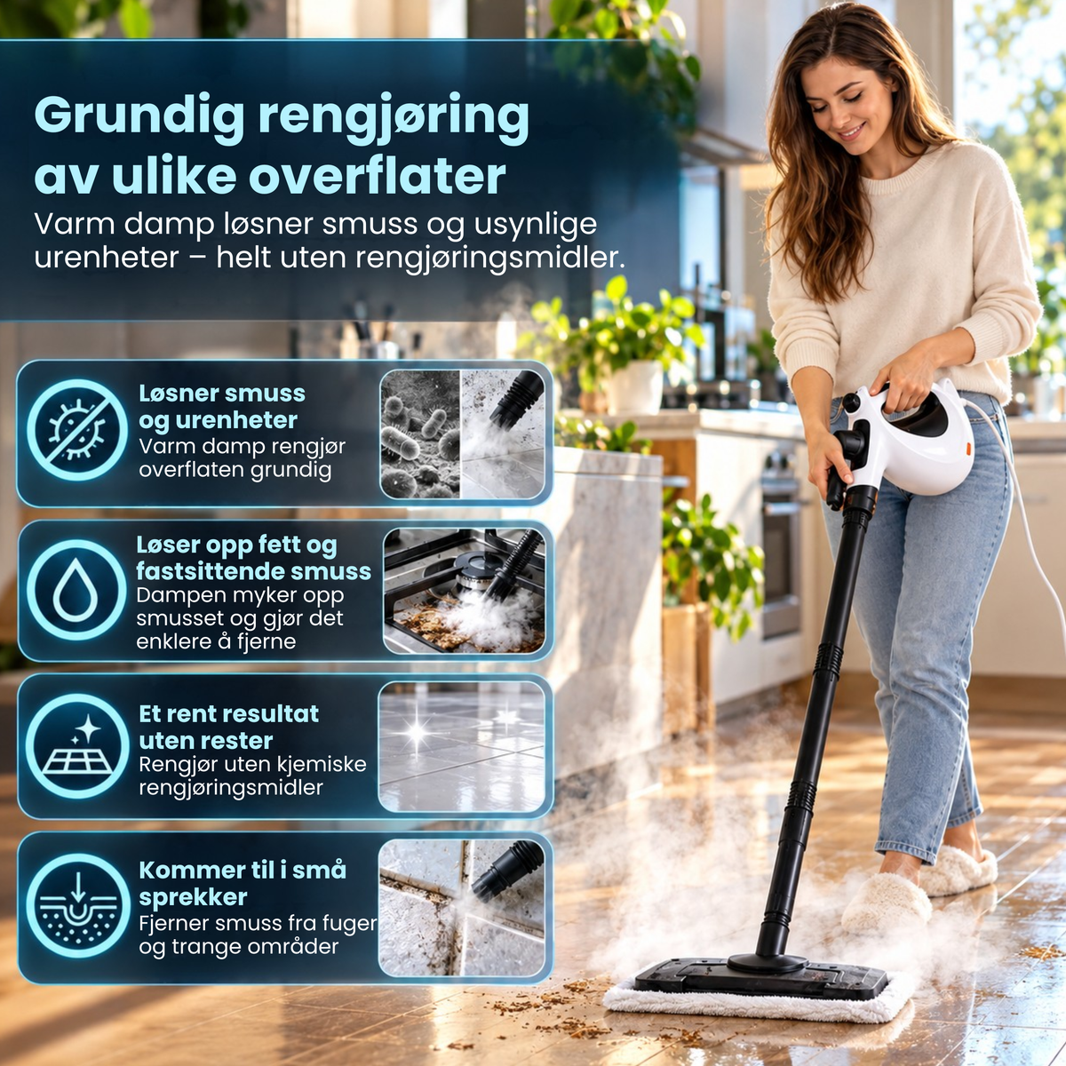 PureSteam™ | Kraftig damprengjøring uten unødvendig skrubbing