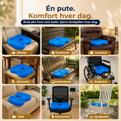 SeatRelief Gel™ | Avlaster trykket ved kilden – automatisk