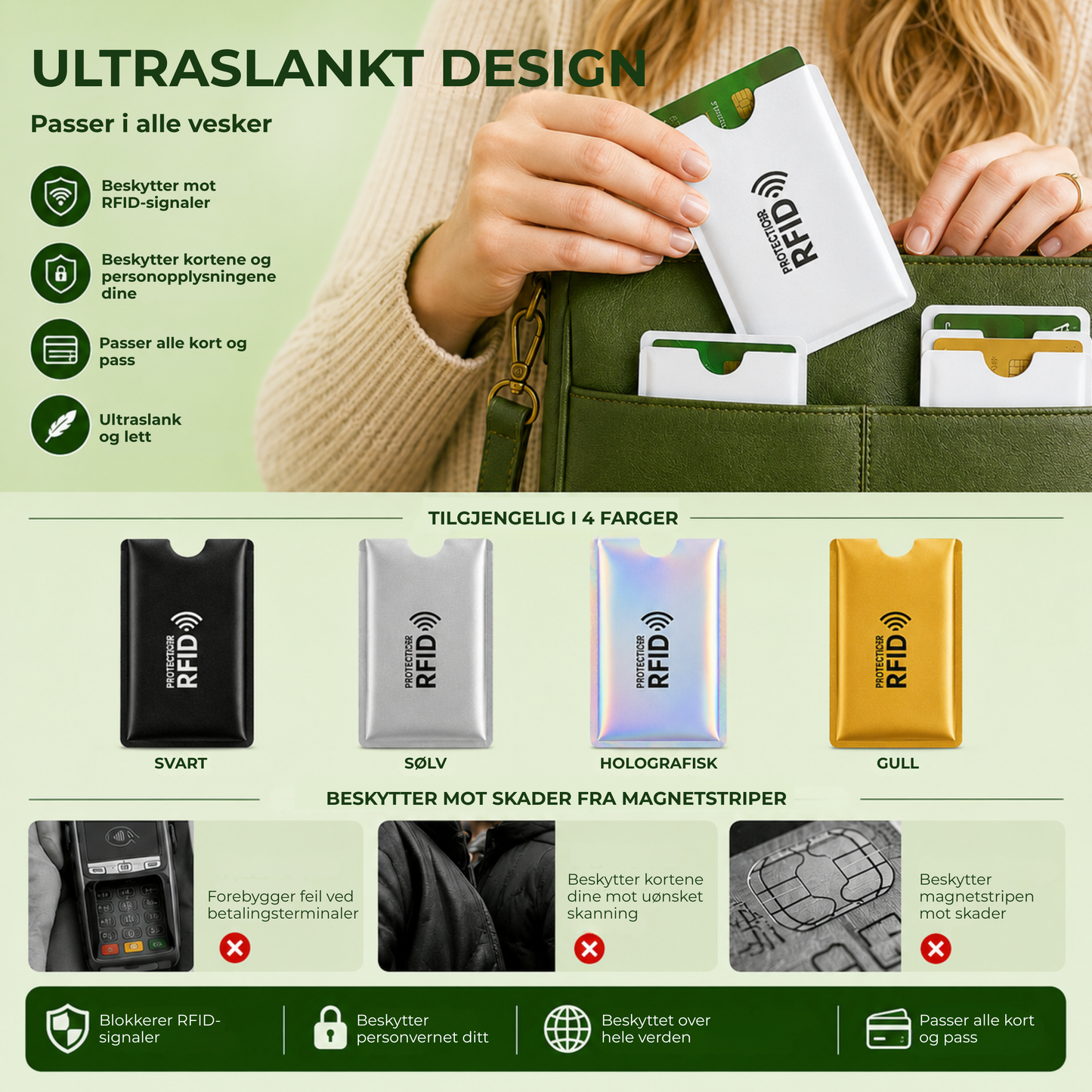 CardProtect™ | RFID-kortholder som beskytter kortene dine mot trådløs skimming