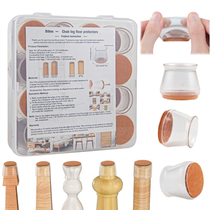 FloorGuard Caps™ | Silikonbeskyttere til stolben (16 stk)