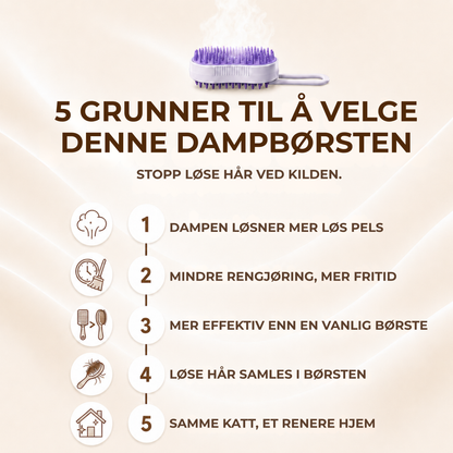 DampBørste™ |Samle opp løse hår før de sprer seg i hjemmet